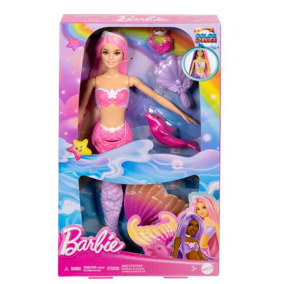 Barbie Renk Değiştiren Deniz Kızı ve Aksesuarları HRP97