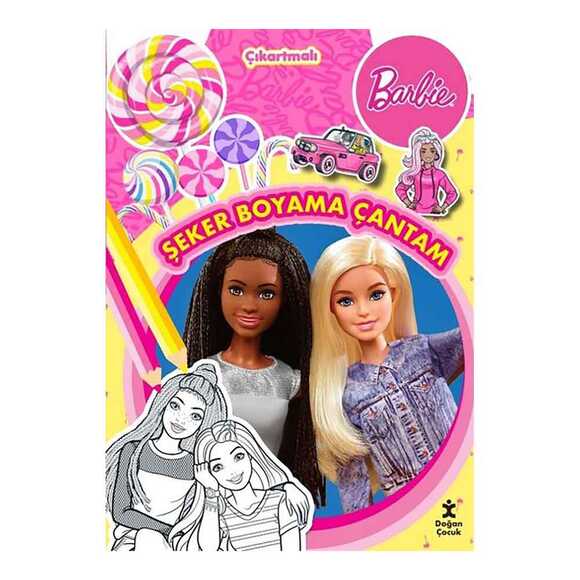 Barbie - Şeker Boyama Çantam - Çıkartmalı