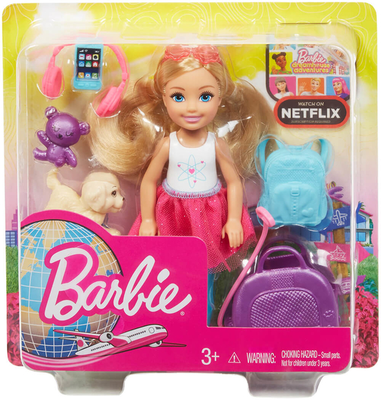 Barbie Seyahatte Chelsea Ve Aksesuarları FWV20