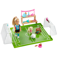 Barbie Seyahatte Futbolcu Chelsea Oyun Seti GHK37 - Thumbnail