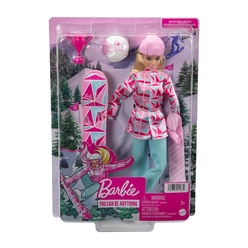 Barbie Snowboard Sporcusu Bebek HCN32 - Thumbnail