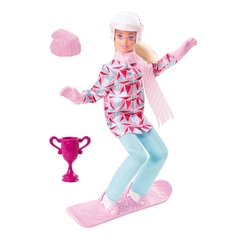 Barbie Snowboard Sporcusu Bebek HCN32 - Thumbnail