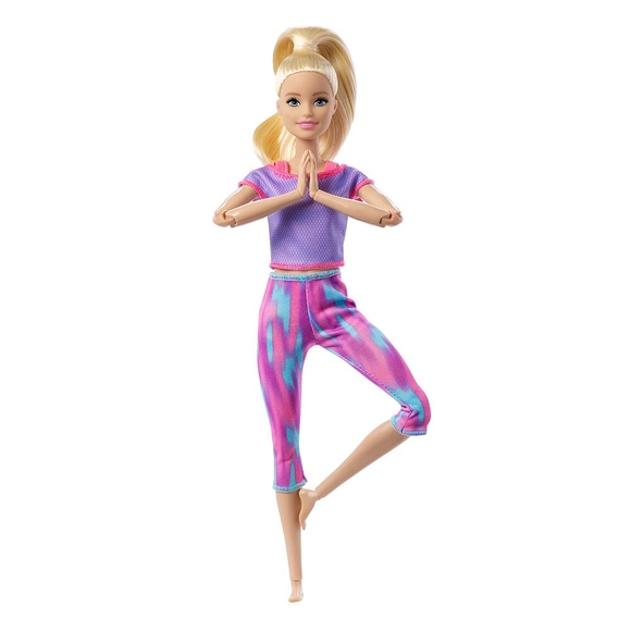 Barbie Sonsuz Hareket Bebeği, Sarışın Desenli Taytlı GXF04