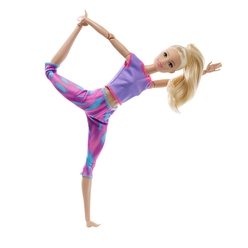 Barbie Sonsuz Hareket Bebeği, Sarışın Desenli Taytlı GXF04 - Thumbnail