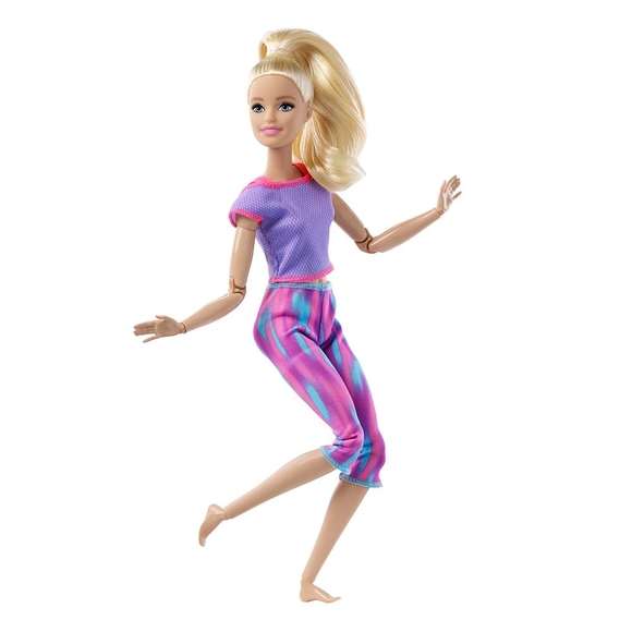 Barbie Sonsuz Hareket Bebeği, Sarışın Desenli Taytlı GXF04