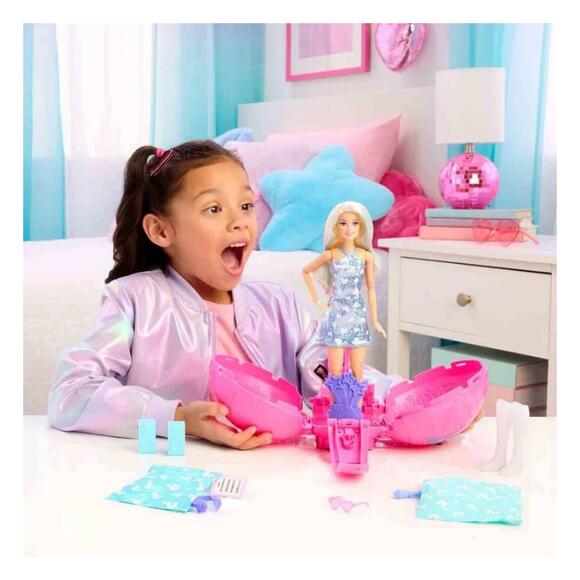 Barbie Team Barbie Döndür ve Keşfet Pop Yıldızı Bebek JMK19
