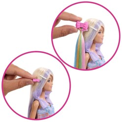 Barbie Upuzun Muhteşem Saçlı Bebekler-Saç Tasarım Oyun Seti JCT72 - Thumbnail