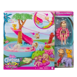 Barbie ve Chelsea Kayıp Doğum Günü Havuz Partisi Oyun Seti GTM85 - Thumbnail