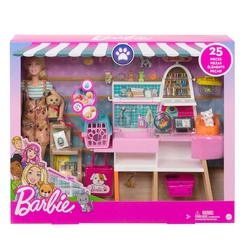 Barbie ve Evcil Hayvan Dükkanı Oyun Seti GRG90 - Thumbnail
