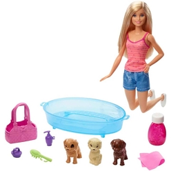 Barbie ve Köpekleri Banyo Keyfinde Oyun Seti GDJ37 - Thumbnail