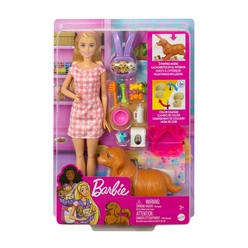 Mattel Barbie - Barbie ve Yeni Doğan Köpekler Oyun Seti HCK75