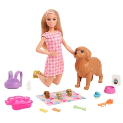 Barbie ve Yeni Doğan Köpekler Oyun Seti HCK75 - Thumbnail