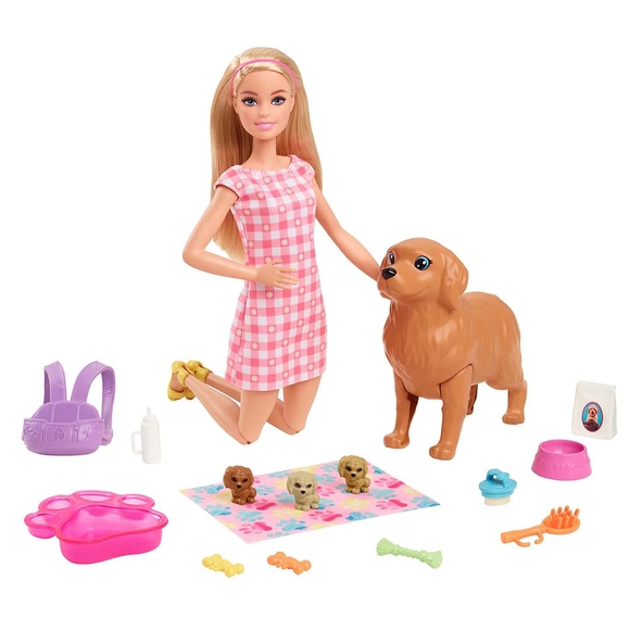 Barbie ve Yeni Doğan Köpekler Oyun Seti HCK75