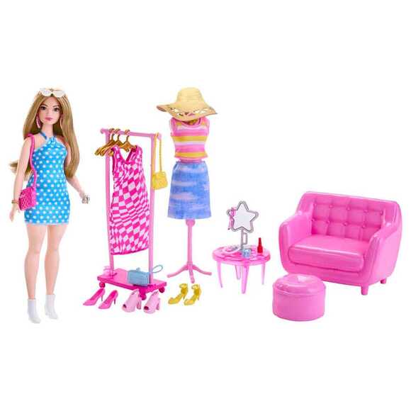 Barbie’nin Kıyafet Ve Aksesuar Askısı Oyun Seti HPL78