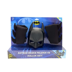 Batman Maske Pelerin Kolluk 3’Lü Set - Thumbnail