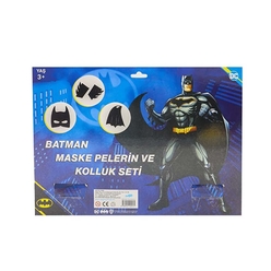 Batman Maske Pelerin Kolluk 3’Lü Set - Thumbnail