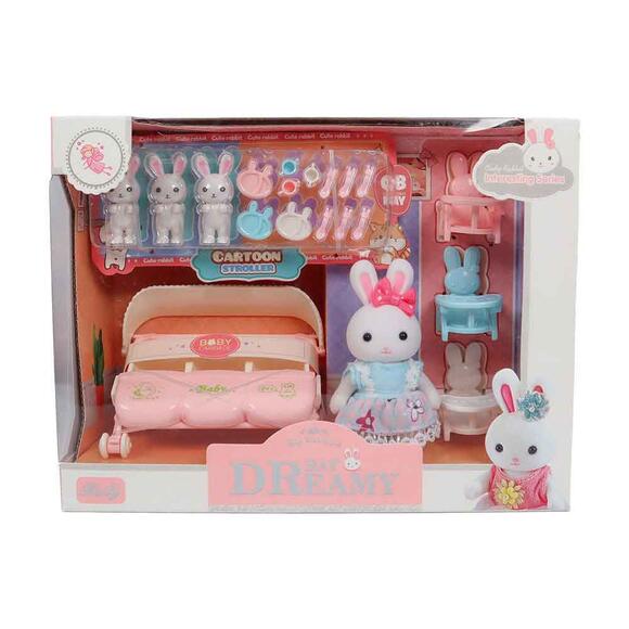 Bay Dreamy Mini Tavşan Eğlenceli Bebek Arabası Seti 6700