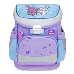 Belmil - Belmil 405-33/AG Ergonomik Okul Çantası Purple Blue Butterfly