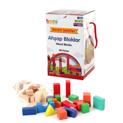 Bemi Toys Ahşap Bloklar 40 Adet 1642 - Thumbnail