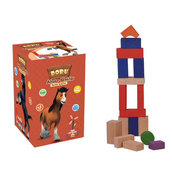 Bemi Toys Ahşap Bloklar Doru 40 Parça 1949