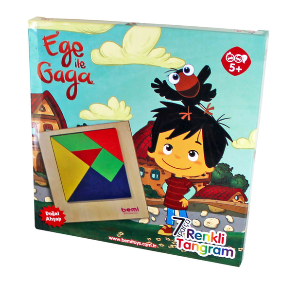 Bemi Toys Ege İle Gaga Renkli Tangram Ahşap 7’Li 1284