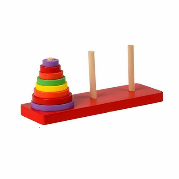 Bemi Toys Renkli Hanoi Kulesi Ahşap 1536