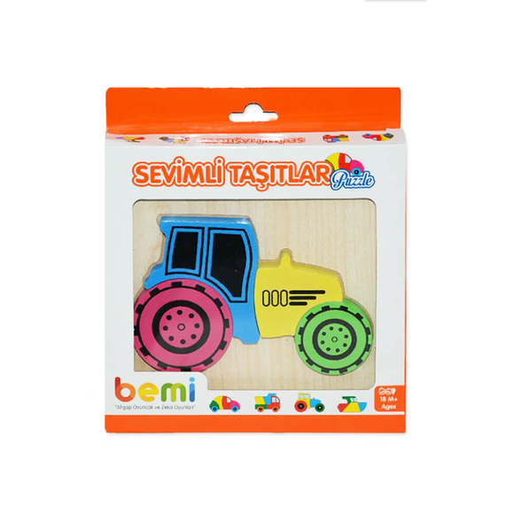 Bemi Toys Sevimli Taşıtlar Puzzle 1888