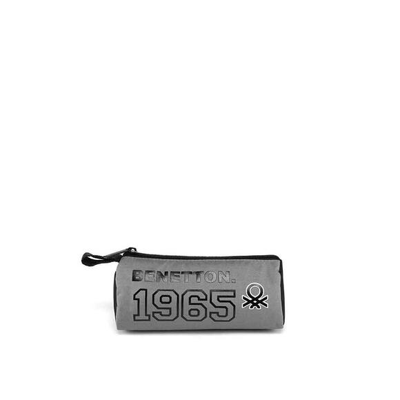 Benetton 1965 Logo Baskılı Erkek Çocuk Üçgen Kalemlik Gri-Siyah 13007