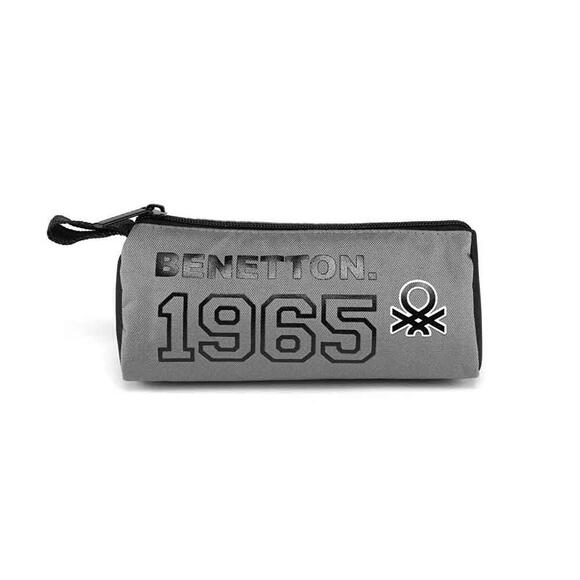 Benetton 1965 Logo Baskılı Erkek Çocuk Üçgen Kalemlik Gri-Siyah 13007