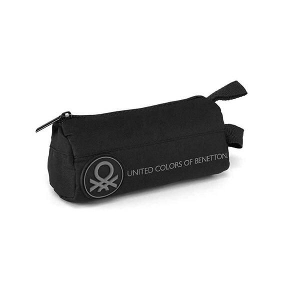 Benetton Kalem Çantası Batik Geçişli Oval Siyah 12998 