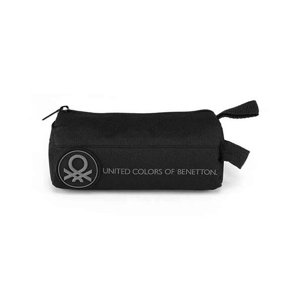 Benetton Kalem Çantası Batik Geçişli Oval Siyah 12998 