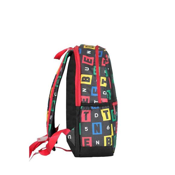Benetton Sırt Çantası Harf Baskılı Siyah 131690