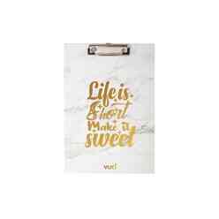 Vuki - Beyaz Mermer Desenli Sekreterlik