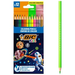 Bic - Bic Cosmo Kuruboya Kalemi 12 Renk 6 Standart+3 Metalik 301839