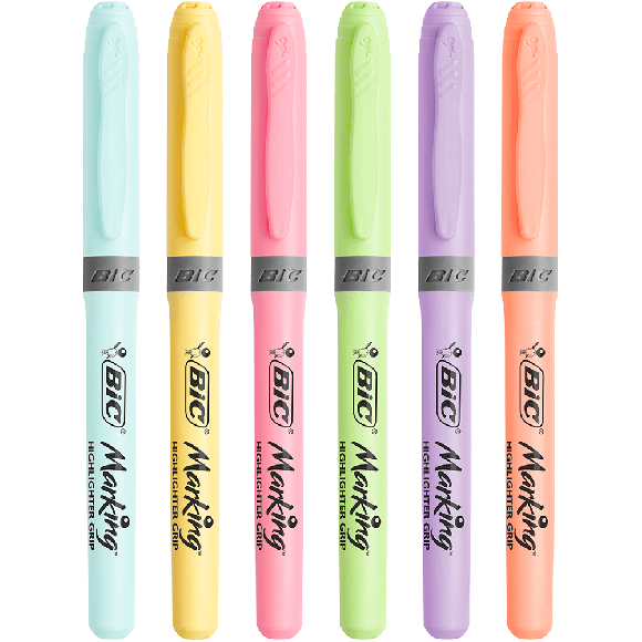 Bic Fosforlu Kalem Pastel Renk 6'lı