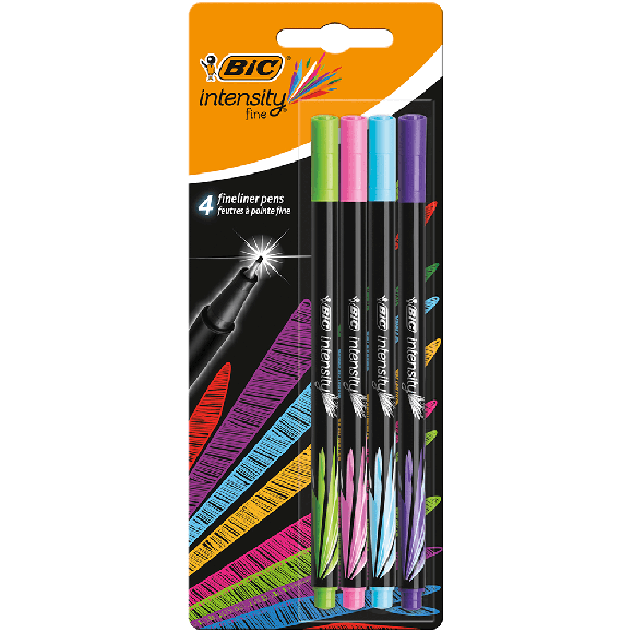 Bic İntensity Fine Liner Keçeli Kalem 4'lü Blister Canlı Renkler