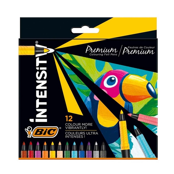 Bic İntensity Premium 12 Renk Keçeli Boya Kalemi 977891