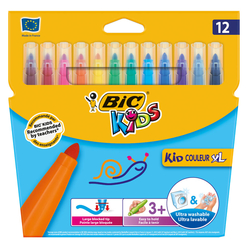 Bic Kid Couleur XL Keçeli Kalem 12 Renk 828966 - Thumbnail