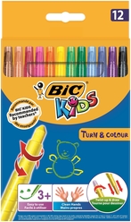 Bic Kids Çevirmeli Pastel Boya 12 Renk 880508 - Thumbnail