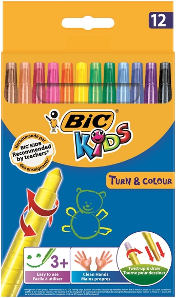 Bic Kids Çevirmeli Pastel Boya 12 Renk 880508