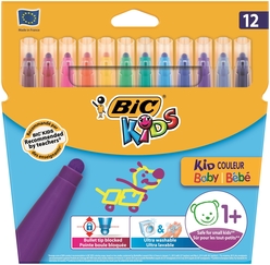 Bic Kids Couleur Baby Keçeli Boya Kalemi 12 Renk 902080 - Thumbnail