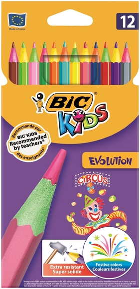 Bic Kids Evolution Circus Kuru Boya Kalemi 12 Renk 895789