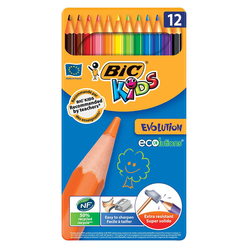 Bic - Bic Kids Evolution Kuru Boya Kalemi 12’li Metal 890287