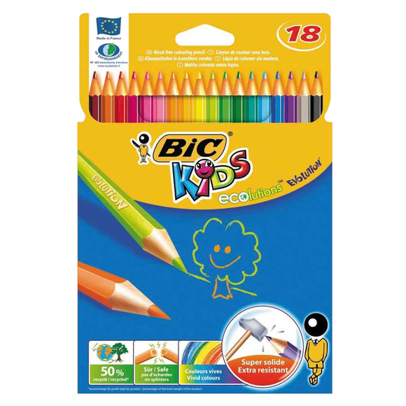 Bic Kids Evolution Kuru Boya Kalemi 18’li Metal 890288