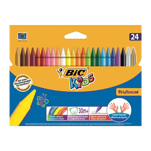 Bic Kids Plastidecor Silinebilir Pastel Boya 24 Renk 829772