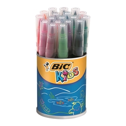 Bic Kids Visa Fırça Uçlu Keçeli Boya Kalemi Kavanoz 18 Renk 828965 - Thumbnail