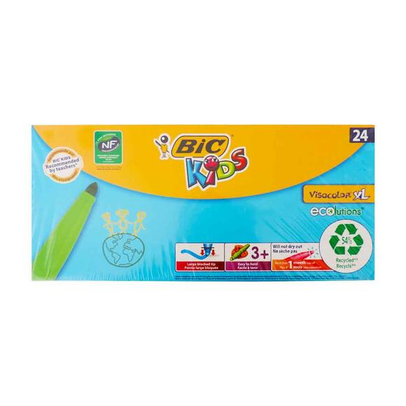 Bic Kids Visacolor Yıkanabilir Jumbo Keçeli Kalem 24 Renk 829005