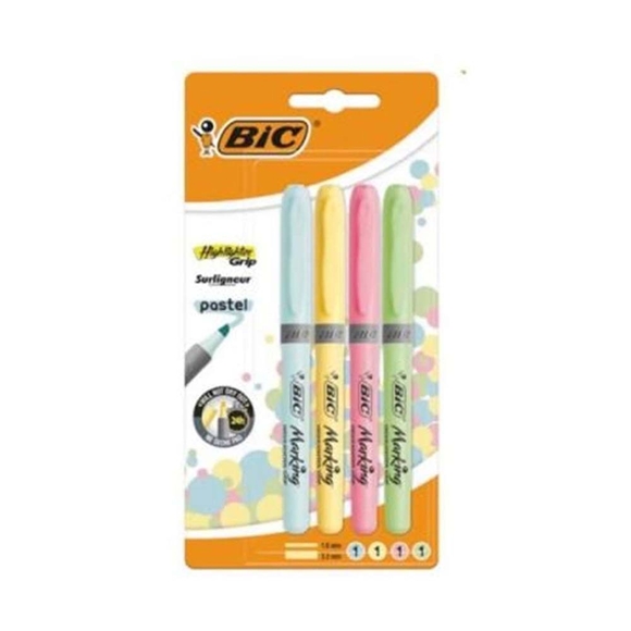 Bic Marking Grip Fosforlu Kalem 4’lü Blister Pastel Renk 964859