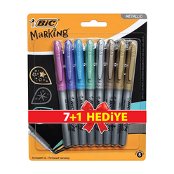 BIC Marking Metallic Karışık Renkler 8’li 961441 - Thumbnail