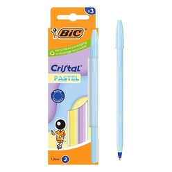 Bic - Bic Pastel Kristal Tükenmez Kalem 3 Renk 302562